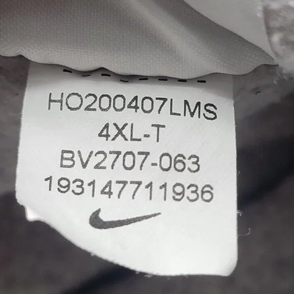 Nike Pants Men's Size 4XL Fleece Gray Joggers Sweats Straight Leg BV2707-063